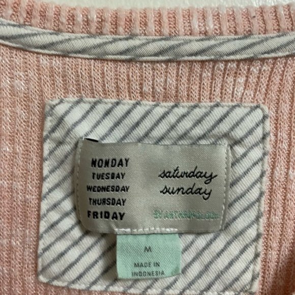 Anthropologie Saturday Sunday Surplice KnitRibbed V-Neck Wrap Sweater medium - Picture 5 of 9